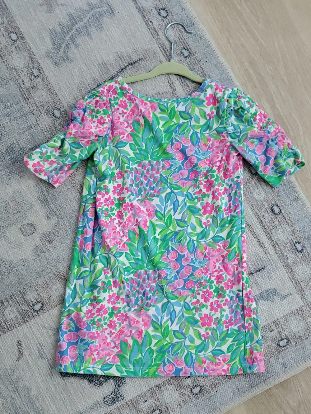 Lilly Pulitzer Girls' Mini Belden T-Shirt Dress Multi A Cherry On Top SzS (4-5)